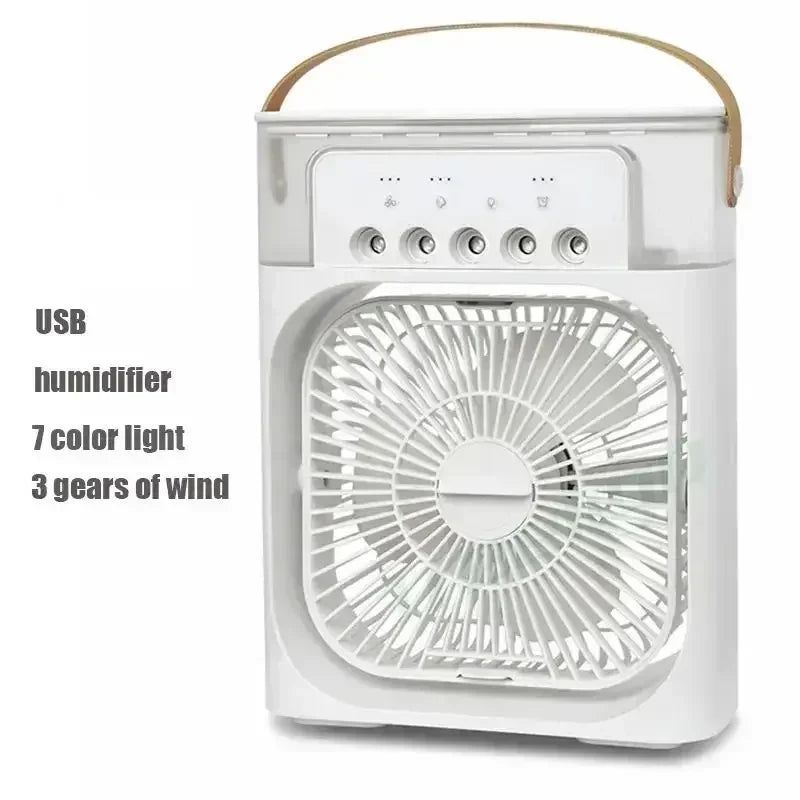 Summer Multifunctional Desktop Fan Air Humidifier Five-hole Spray Fan 3 In 1 Silent Air Cooler Portable Practical Cooling Fan