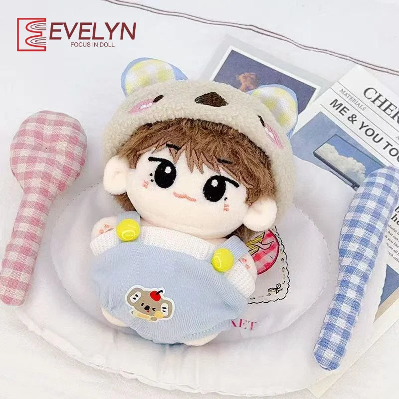 Evelyn（Doll）10CM Mini Cute Koala Clothing Set Anime Game Love and Deepspace Strap Pants Hat Cap Clothes Outfit
