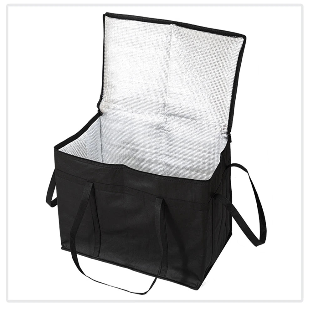 Large Capacity Picnic Bag Portable Insulated Food Pizza Delivery Bags For Food Warming Cooler Grocery Bag For Party Camping