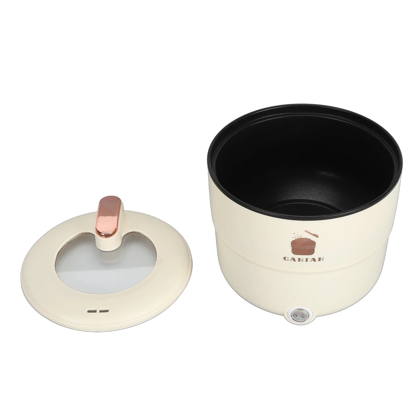 Electric Rice Cooker Multifunctional 1.8L Double Layers Anti Scald Anti Stick Electric Cooking Pot for Noodles Soup Stewing Stea