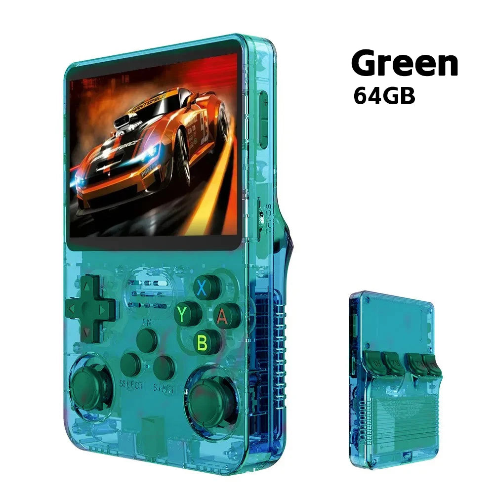 New R36S Retro Handheld Video Game Console System 3.5-inch IPS Screen Portable Pocket Video Player 128GB 20000+ Games Boy Gifts