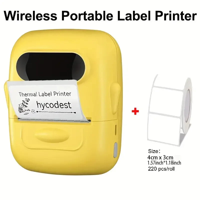 P50 Mini Label Machine Portable Wireless Thermal Label Printer, Suitable for 12-50mm Width Colorful Thermal Paper