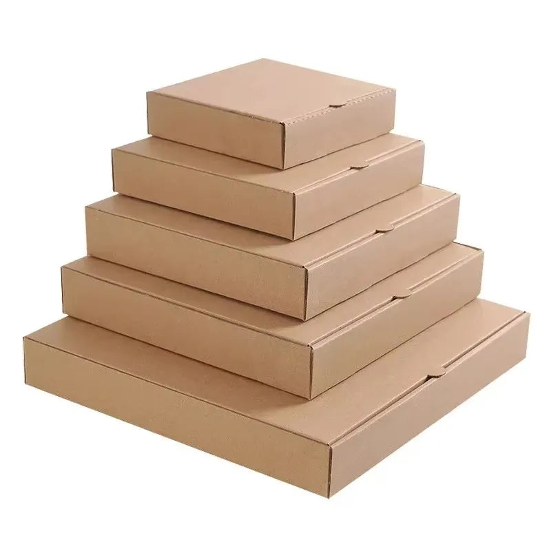 Pizza Packaging Box 6/7/8/9/10/12/14 Inch Takeout Food Packing Folding Kraft Paper Boxes Disposable Takeaway Pizza Carton