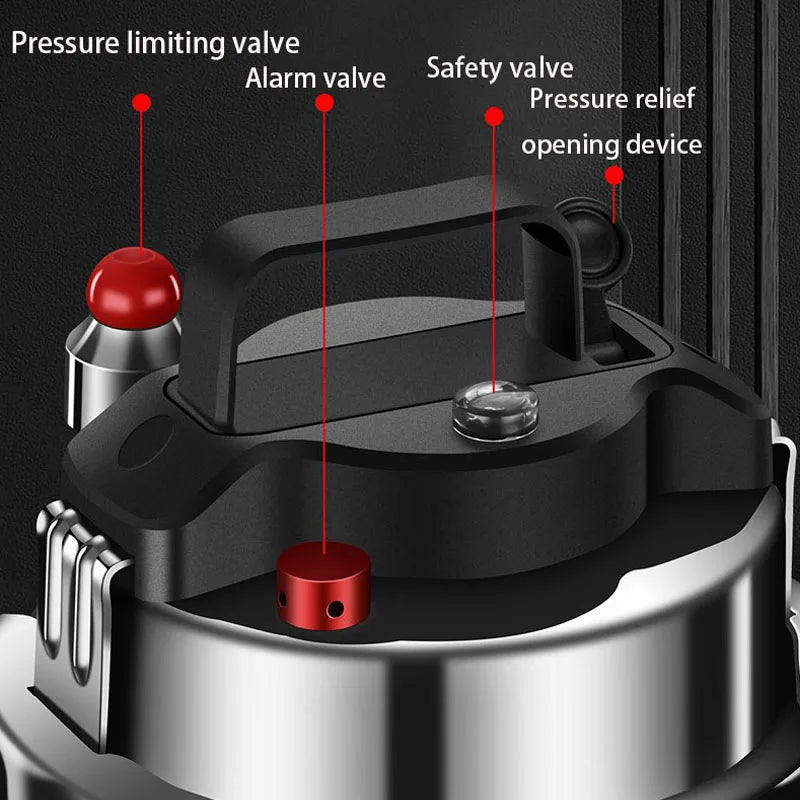 Household Pressure Cooker 304 Stainless Steel Cooking Machine Rice Maker Stew Pot Outdoor Induction Cooker Open Flame Universal