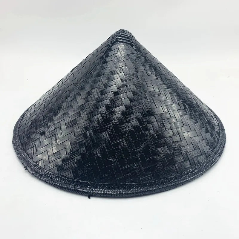 Anime Cosplay Ninja Hat Unisex Bamboo Weaving Rattan Hat Chinese Costumes Hat Samurai Cone Decortive Cap Halloween Party Decor