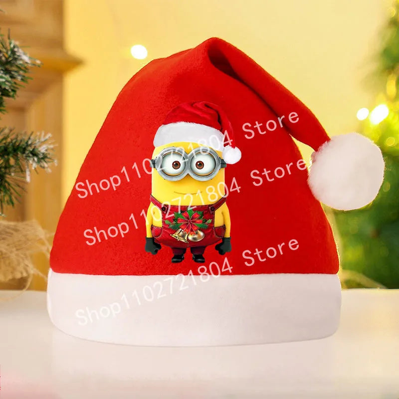 Christmas Hat Cartoon Anime Minions Holiday Atmosphere Adult child Cap Despicable Mesheng Xmas Party Theme Decoration Supplies