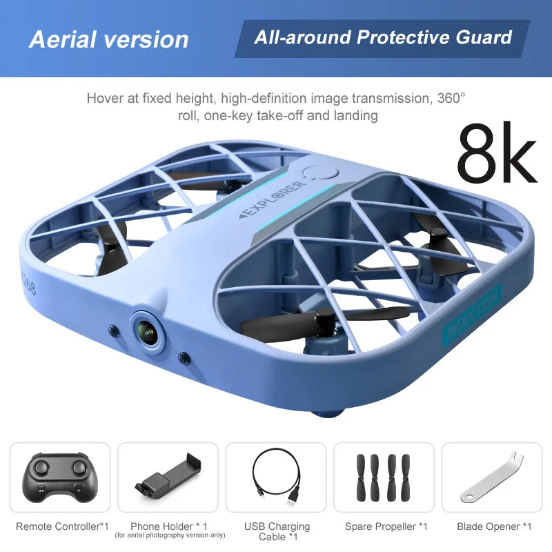JJRC H107 Mini Drone Dron Pocket UFO Small Remote Control Plane Toy Boy 8K 4K with Camera Real-Time Transmission Quadcopter