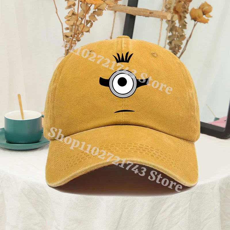 Minions Baseball Cap for Men Women Anime Travel Hip Hop Sun Visors summer Fashion Cute Hats Male Female Sunscreen caps gifts