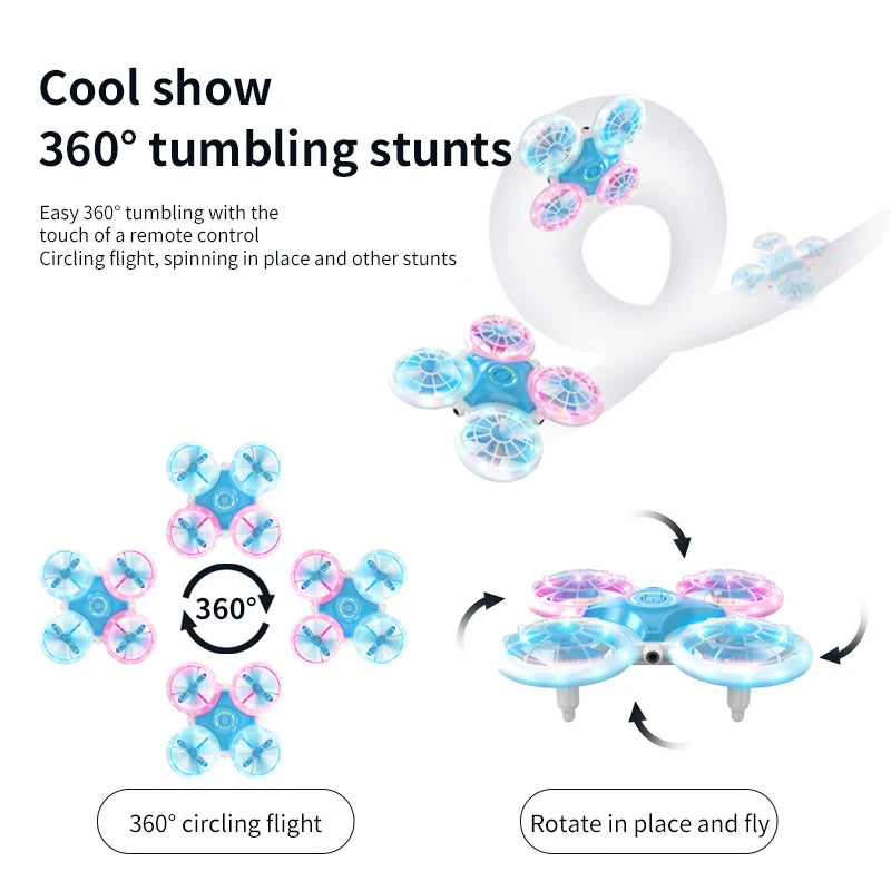 Mini Drone 3D Flip Flash Intelligent Hover 2.4G 4CH Remote Control Quadcopter Dron Helicopter Rc Plane Children's Christmas Toys