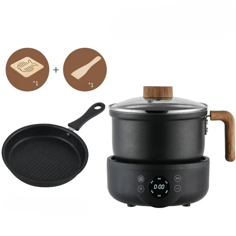 Multifunctional Electric Cooking Pot Travel Rice Cooker Portable Split Frying Pan Electric Stew Soup Pot Boiler Cooking Skillet