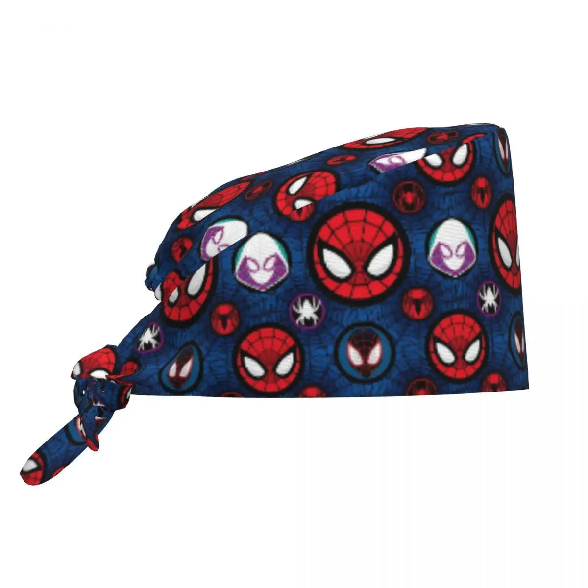 Custom Spider Man Cleaning Working Cap Cool Unisex Superhero Anime Scrub Cap Surgicals Hat Nurse Scrubs Hat For Dentist